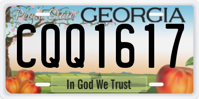 GA license plate CQQ1617