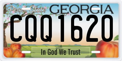 GA license plate CQQ1620