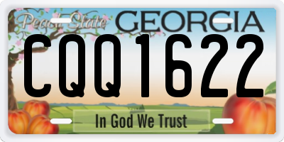 GA license plate CQQ1622