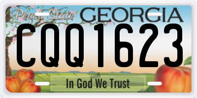 GA license plate CQQ1623