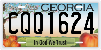 GA license plate CQQ1624