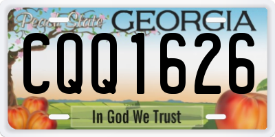GA license plate CQQ1626