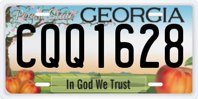 GA license plate CQQ1628