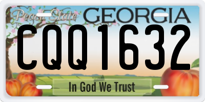 GA license plate CQQ1632