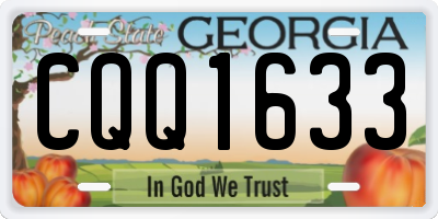 GA license plate CQQ1633