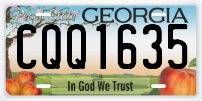 GA license plate CQQ1635