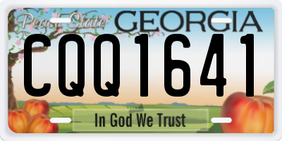 GA license plate CQQ1641