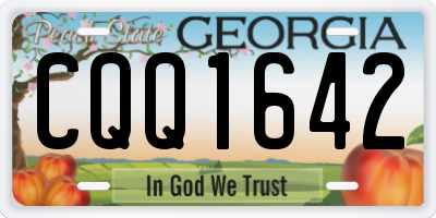 GA license plate CQQ1642