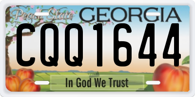GA license plate CQQ1644