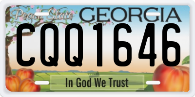 GA license plate CQQ1646