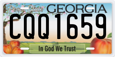 GA license plate CQQ1659
