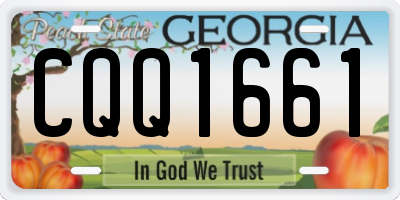 GA license plate CQQ1661