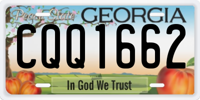 GA license plate CQQ1662