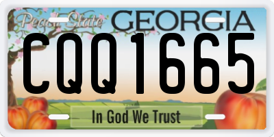 GA license plate CQQ1665