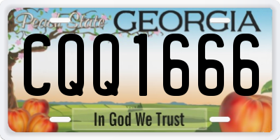 GA license plate CQQ1666