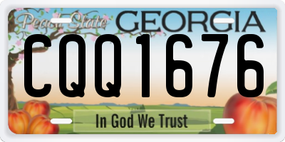 GA license plate CQQ1676