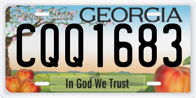 GA license plate CQQ1683