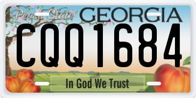 GA license plate CQQ1684