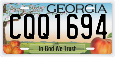 GA license plate CQQ1694