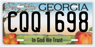 GA license plate CQQ1698