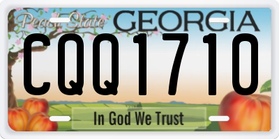 GA license plate CQQ1710
