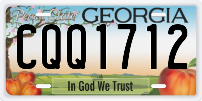 GA license plate CQQ1712