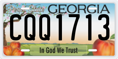 GA license plate CQQ1713