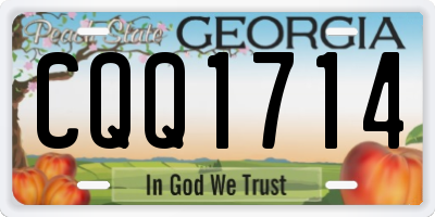 GA license plate CQQ1714