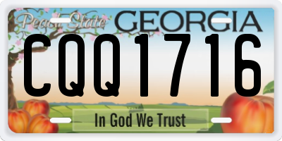GA license plate CQQ1716