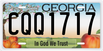 GA license plate CQQ1717