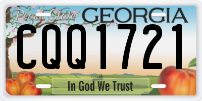 GA license plate CQQ1721