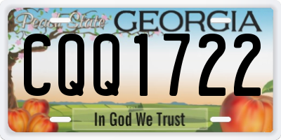 GA license plate CQQ1722
