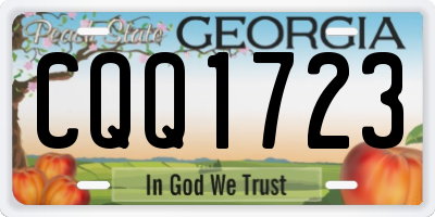 GA license plate CQQ1723