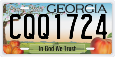 GA license plate CQQ1724