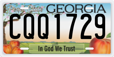 GA license plate CQQ1729