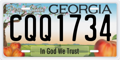 GA license plate CQQ1734