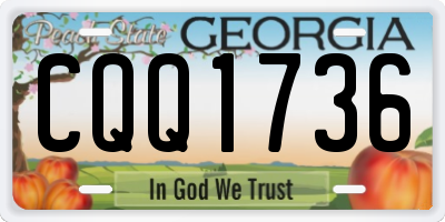 GA license plate CQQ1736