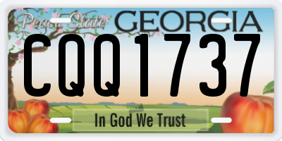 GA license plate CQQ1737