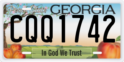 GA license plate CQQ1742