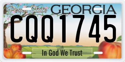 GA license plate CQQ1745