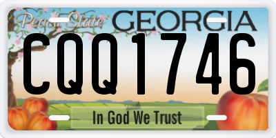 GA license plate CQQ1746