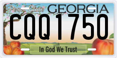 GA license plate CQQ1750