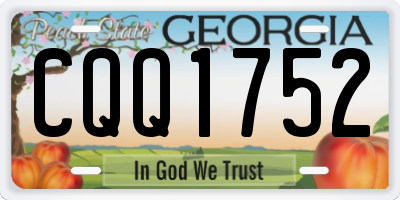 GA license plate CQQ1752