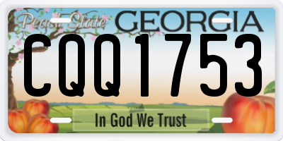 GA license plate CQQ1753