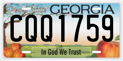 GA license plate CQQ1759