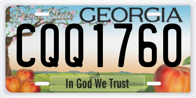 GA license plate CQQ1760