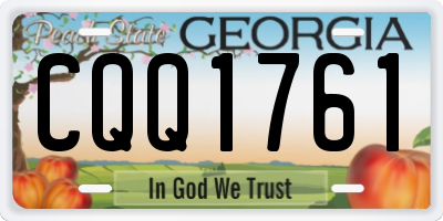 GA license plate CQQ1761