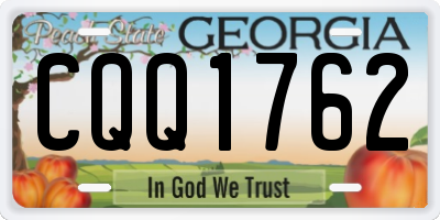 GA license plate CQQ1762