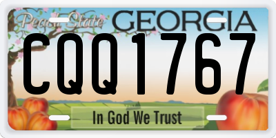 GA license plate CQQ1767