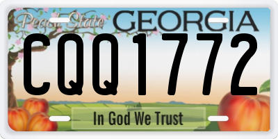 GA license plate CQQ1772
